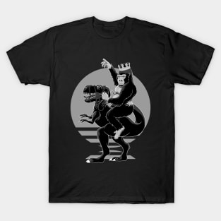 King kong riding a T-rex, Napoleon style T-Shirt